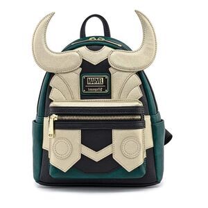 Loungefly Marvel Loki Cosplay Faux Leather Mini Backpack **AUTHENTIC**
